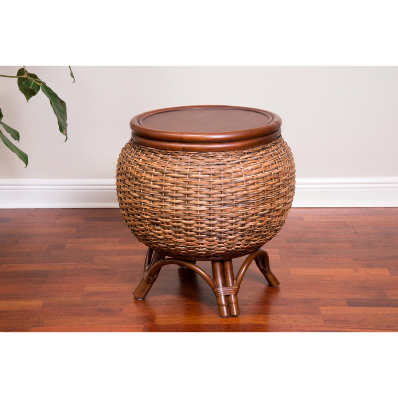 Bayou Breeze Valenzuela Solid Wood Tray Top Drum End Table & Reviews
